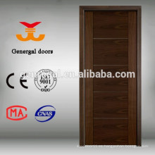 CE pintura estándar puertas de chapa de madera de nogal